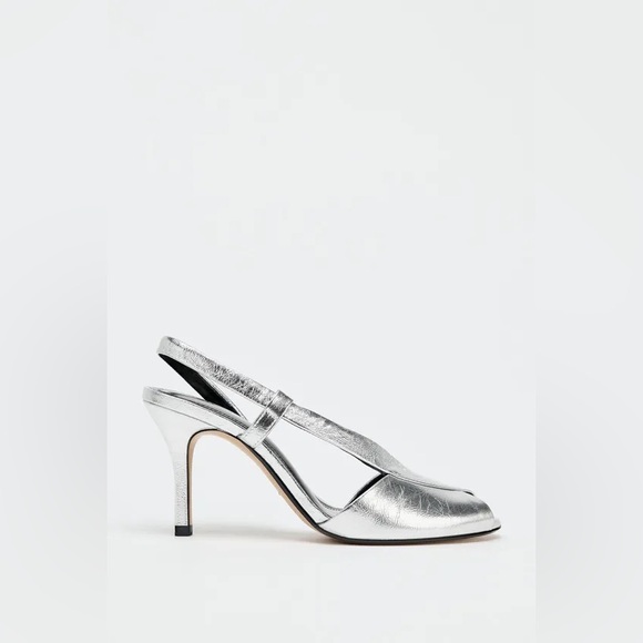 NWT Zara Vintage Open-Toe High Heel Sandals With Ankle Strap - Picture 4 of 15